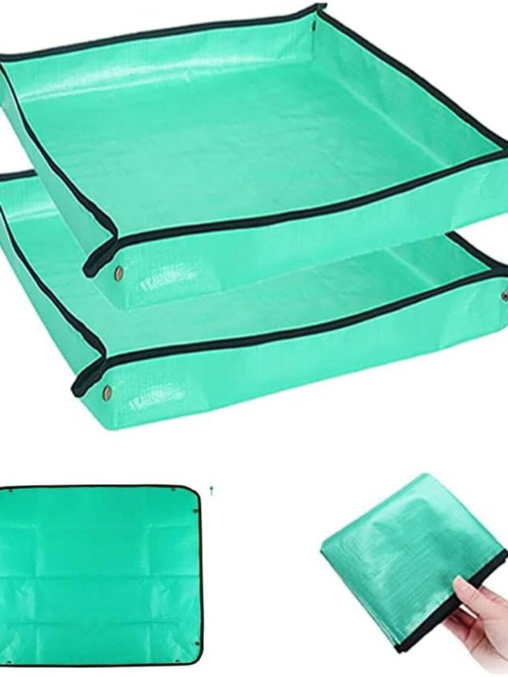 2PCS 39.4" x 39.4" Plant Repotting Mat Waterproof Transplanting Mat Indoor Succu